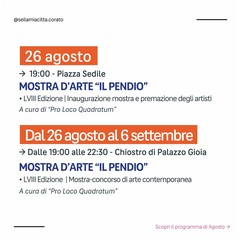Estate a Corato 2026: il programma completo di "Sei la mia città"
