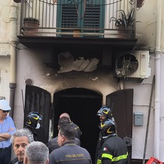 L'incendio in via San Vito