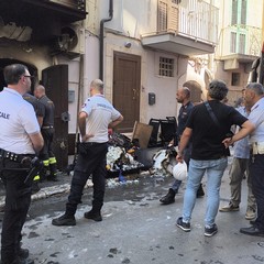 L'incendio in via San Vito