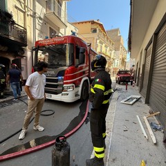 L'incendio in via San Vito
