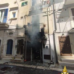 L'incendio in via San Vito