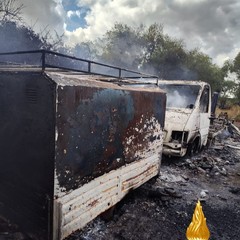 Incendio in villa abbandonata di Corato