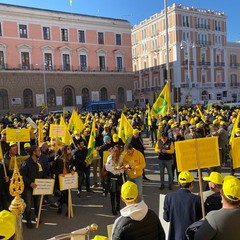 Mobilitazione Bari allevatori agricoltori pescatori