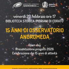 L’Osservatorio Astronomico Andromeda di Corato celebra il suo quindicesimo anniversario