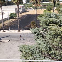 Incendio in via Andria