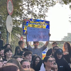 Protesta con gli studenti