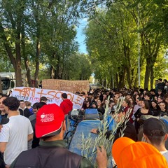 Protesta con gli studenti
