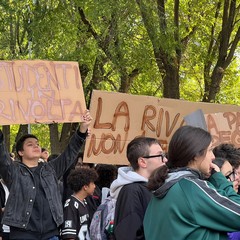 Protesta con gli studenti