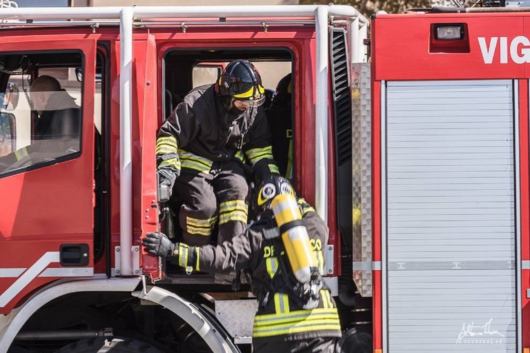 L'intervento dei Vigili del Fuoco