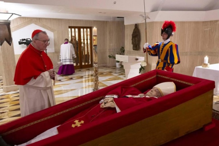 Il feretro di Papa Francesco. <span>Foto Vatican News</span>