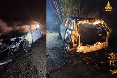 Suv in fiamme a Corato in via Tratturo Barletta Grumo