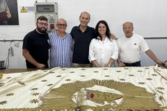 Restauro del Baldacchino di San Cataldo: visionati i lavori alla Sartoria Sobrietà