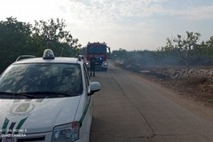 Incendio in contrada Chiusurella a Corato