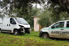 Furgone rubato ritrovato nelle campagne dalle Guardie Campestri