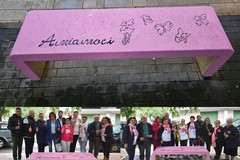Corato inaugura la "Panchina Rosa" per la Giornata Nazionale del Malato Oncologico