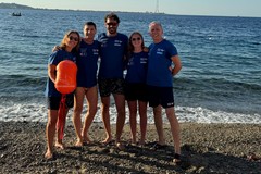 Il coratino Stefano Sicolo alla traversata dello Stretto di Messina
