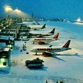 Bufera di neve, chiuso l'aeroporto di Bari - Palese