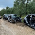 Tre auto rubate a Corato ritrovate cannibalizzate in territorio andriese