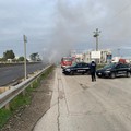 Camion in fiamme, sp231 bloccata in direzione Andria