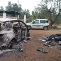 Auto rubata ritrovata carbonizzata nelle campagne