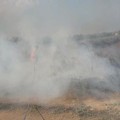 Incendio nelle campagne a ridosso della Mediana delle Murge