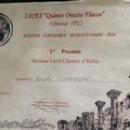 Il  liceo Oriani sul gradino piu’ alto del podio al certamen horatianum 2026