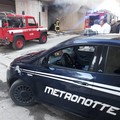 Fiamme in un garage di Via Einaudi