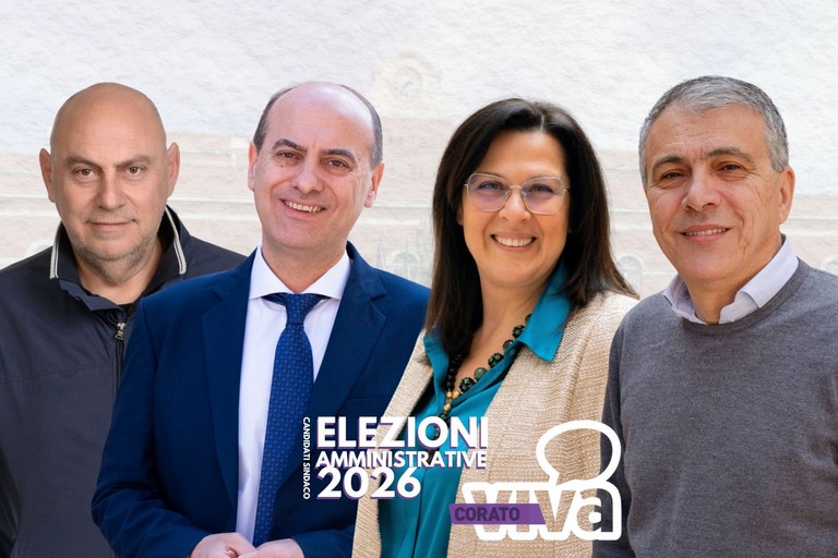 Elezioni amministrative 2026 a Corato, quattro candidati sindaco verso il voto