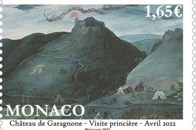 Il Castello del Garagnone nel francobollo commemorativo del Principato di Monaco