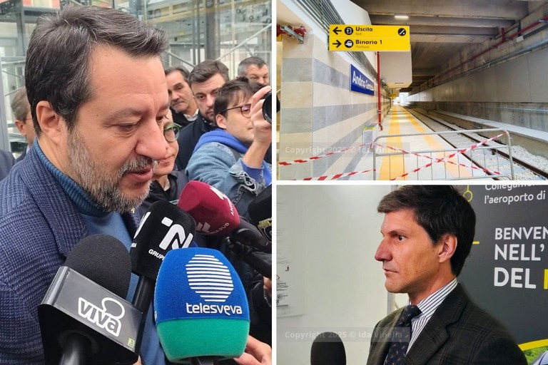 Salvini e Pavoncelli, sopralluogo nuova stazione Andria Centro. <span>Foto Ida Vinella</span>