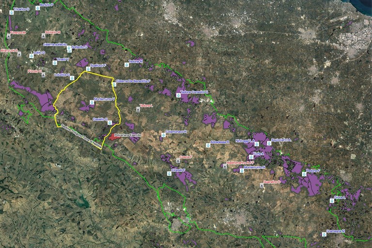 Parco dell'Alta Murgia, la mappa dei punti di avvistamento degli incendi