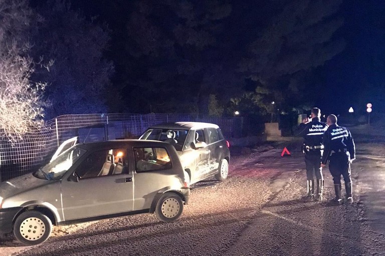 Incidente ad Andria con auto rubata