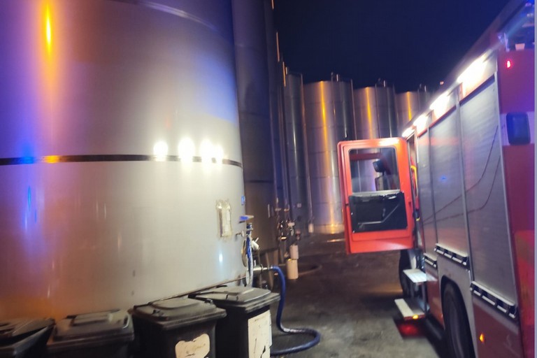 L'intervento dei Vigili del Fuoco