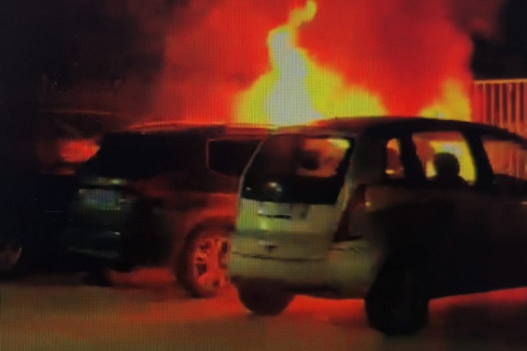 L'incendio in via Belvedere