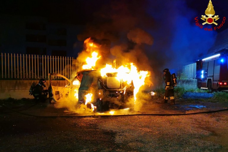 L'intervento dei Vigili del Fuoco