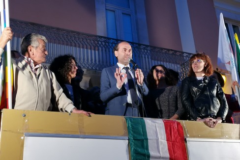 De Benedittis torna in piazza per il primo comizio post covid