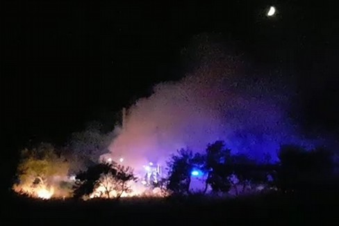 Fiamme in zona Oasi, intervengono i pompieri