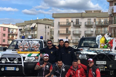 I volontari delle GADIT e dell'Associazione Sos 4x4