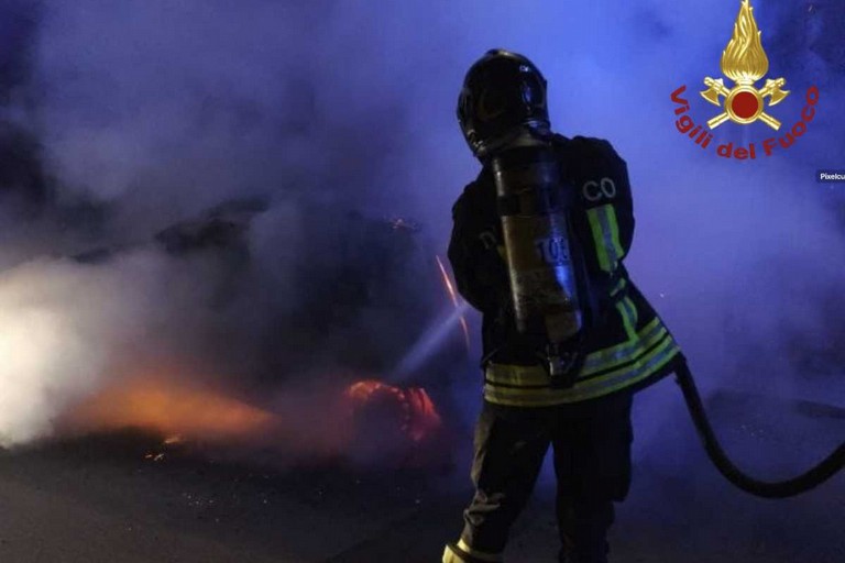 L'intervento dei Vigili del Fuoco