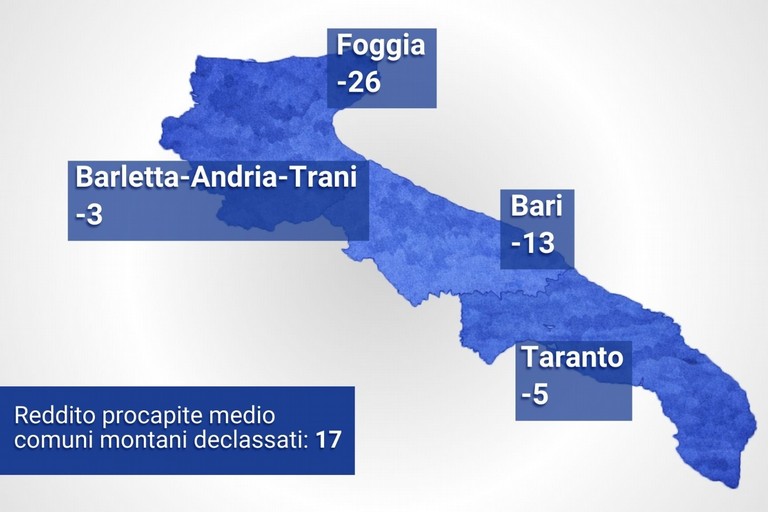 Nuova mappa dei comuni montani